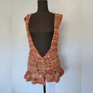 BKE Knit Wool Blend Jumper Dress M Brown